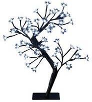 Merkloos Verlichte boom zwart H45 cm 48 helder witte leds metaal lichtboom kerstverlichting figuur