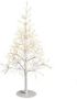Merkloos Verlichte witte boompjes lichtbomen 88 x 50 cm Witte kerstboom met licht kerstdecoratie en kerstversiering kerstverlichting figuur - Thumbnail 2