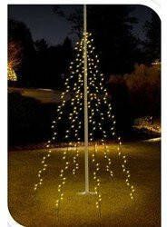 Merkloos Vlaggenmast verlichting 120 lampjes voor buiten vlaggenmast kerstverlichting figuur