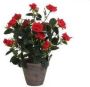 Mica Decorations Rode rozen kunstplant 33 cm in pot stan grey Kunstplanten nepplanten Kunstplanten - Thumbnail 2