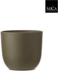 Mica Decorations Tusca pot rond groen h18 5xd19 5 cm I