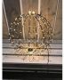 Merkloos Metalen lichtbol verlichte decoratie bol met warm wit licht 50 cm kerstverlichting figuur - Thumbnail 2