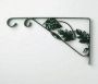 Nature Muurhaak plantenhaak antraciet met bladeren geplastificeerd verzinkt staal 20 x 35 cm hanging basket haak Plantenbakhaken - Thumbnail 2