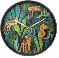 Nextime Wandklok nXt Urban-Jungledia 30cm kunststof zwart