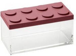 Omada Stapelbare Brickstore bewaarcontainer breed 1 5L Rood Kunststof