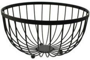 Orange85 Fruitschaal Fruitmand Wire Zwart Metaal 25cm Draadmand Fruit