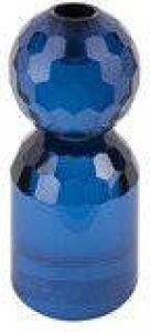 Present Time Kandelaar Crystal Art Rond Blauw Large 7x7x14 3cm