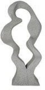 Light & Living present time Statue Abstract Art Wave polyresin warm grey