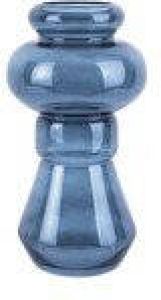 Light & Living Present Time Vaas Morgana Glas Donker Blauw Medium 18x35cm