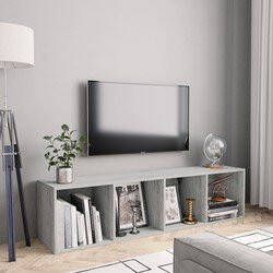 Prolenta Premium Boekenkast tv-meubel 143x30x36 cm betongrijs