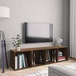 Prolenta Premium Boekenkast tv-meubel 143x30x36 cm bewerkt hout bruineikenkleur