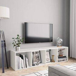 Prolenta Premium Boekenkast tv-meubel 143x30x36 cm wit