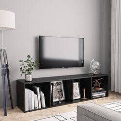 Prolenta Premium Boekenkast tv-meubel 143x30x36 cm zwart