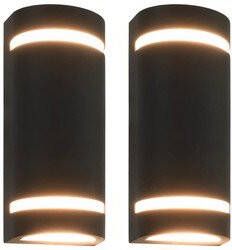 Prolenta Premium Buitenwandlampen 2 st 35 W halfrond zwart