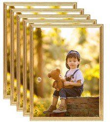 Prolenta Premium Fotolijsten 5 st voor wand of tafel 50x60 cm MDF goudkleurig