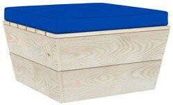 Prolenta Premium Hockerkussen pallet stof blauw