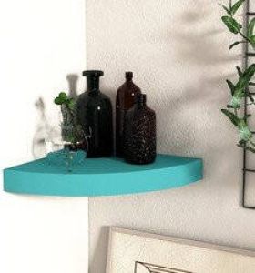 Prolenta Premium Hoekwandschap 35x35x3 8 cm MDF blauw