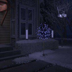 Prolenta Premium Kerstboom 120 LED's blauw licht kersenbloesem 150 cm