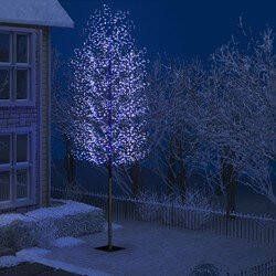 Prolenta Premium Kerstboom 2000 LED's blauw licht kersenbloesem 500 cm