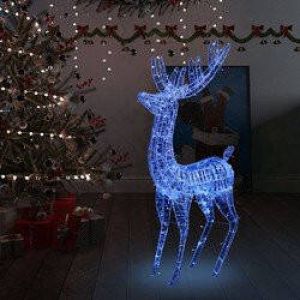 Prolenta Premium Kerstdecoratie rendier 250 LED's blauw 180 cm acryl