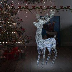 Prolenta Premium Kerstdecoratie rendier 250 LED's koudwit 180 cm acryl