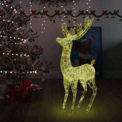 Prolenta Premium Kerstdecoratie rendier 250 LED's warmwit 180 cm acryl