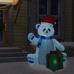 Prolenta Premium Kerstfiguur ijsbeer opblaasbaar LED binnen en buiten 1 8 m