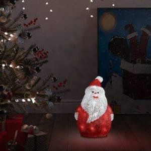 Prolenta Premium Kerstfiguur kerstman LED binnen en buiten 28 cm acryl