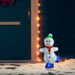 Prolenta Premium Kerstfiguur sneeuwman LED binnen en buiten 30 cm acryl