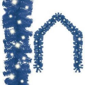Prolenta Premium Kerstslinger met LED-lampjes 20 m blauw