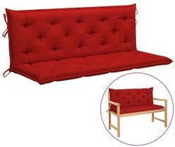 Prolenta Premium Kussen voor schommelstoel 150 cm stof rood