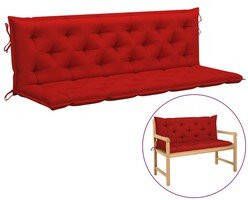 Prolenta Premium Kussen voor schommelstoel 180 cm stof rood