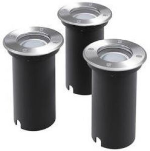 Prolenta Premium LED-grondspots buiten rond 3 st