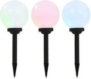 Prolenta Premium LED-solarlampen rond 20 cm RGB 3 st