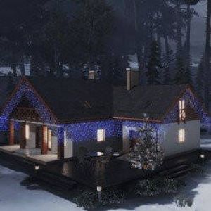 Prolenta Premium Lichtgordijn met 400 LED's en 8 functies 10 m blauw