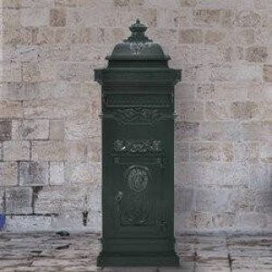 Prolenta Premium Pilaar brievenbus vintage stijl roestbestendig aluminium groen