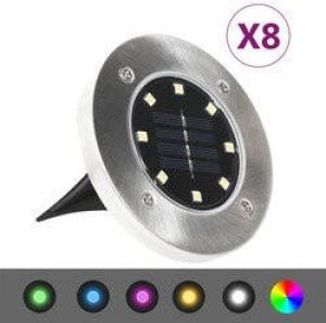 Prolenta Premium Solargrondlampen 8 st LED-lichten RGB-kleur