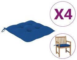 Prolenta Premium Stoelkussens 4 st 50x50x7 cm stof blauw