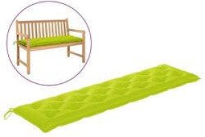 Prolenta Premium Tuinbankkussen 200x50x7 cm stof heldergroen