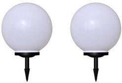 Prolenta Premium Tuinpadlampen 2 st met grondpin LED 40 cm