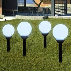 Prolenta Premium Tuinpadlampen 4 st met grondpin LED 15 cm