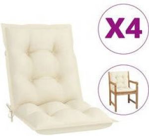 Prolenta Premium Tuinstoelkussens 4 st 100x50x7 cm crème
