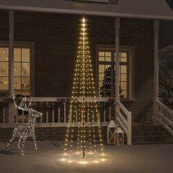 Prolenta Premium Vlaggenmast kerstboom 310 LED's warmwit 300 cm