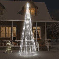 Prolenta Premium Vlaggenmast kerstboom 732 LED's koudwit 500 cm