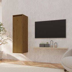 Prolenta Premium Wandkast 30x30x100 cm massief grenenhout honingbruin