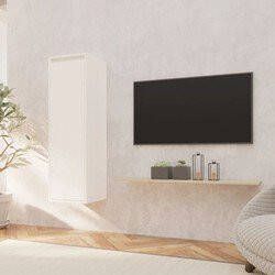 Prolenta Premium Wandkast 30x30x100 cm massief grenenhout wit