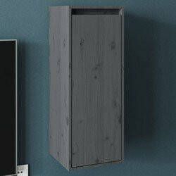 Prolenta Premium Wandkast 30x30x80 cm massief grenenhout grijs