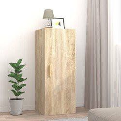 Prolenta Premium Wandkast 34 5x34x90 cm bewerkt hout sonoma eikenkleurig