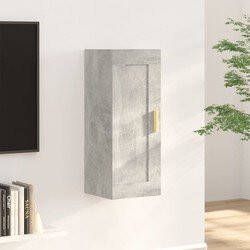 Prolenta Premium Wandkast 35x34x90 cm bewerkt hout betongrijs