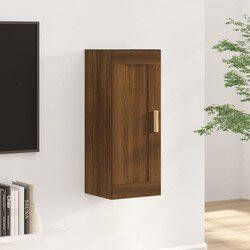 Prolenta Premium Wandkast 35x34x90 cm bewerkt hout bruineikenkleurig